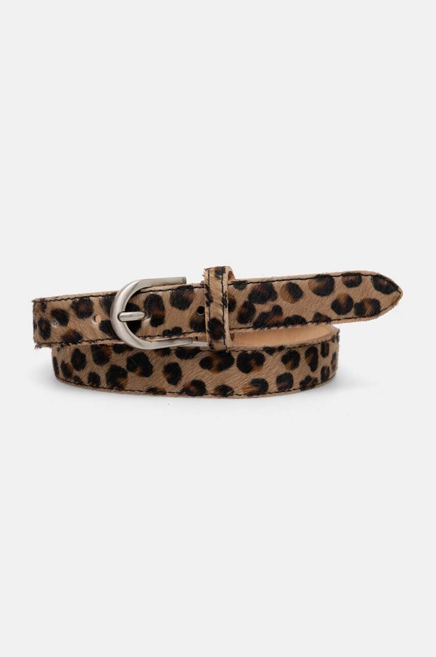 Answear Lab curea de piele femei, culoarea bej