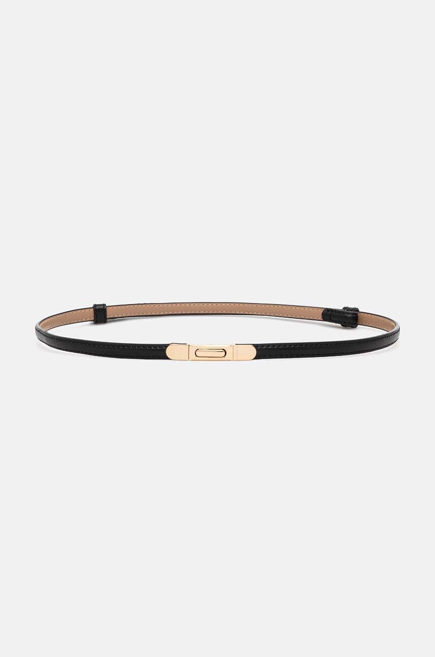 Answear Lab curea de piele femei, culoarea negru