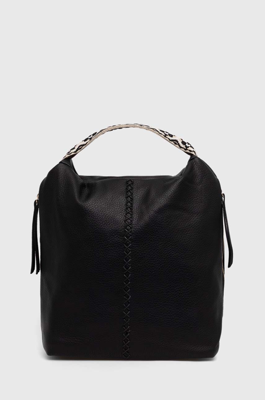 Answear Lab rucsac femei, culoarea negru, mic, neted