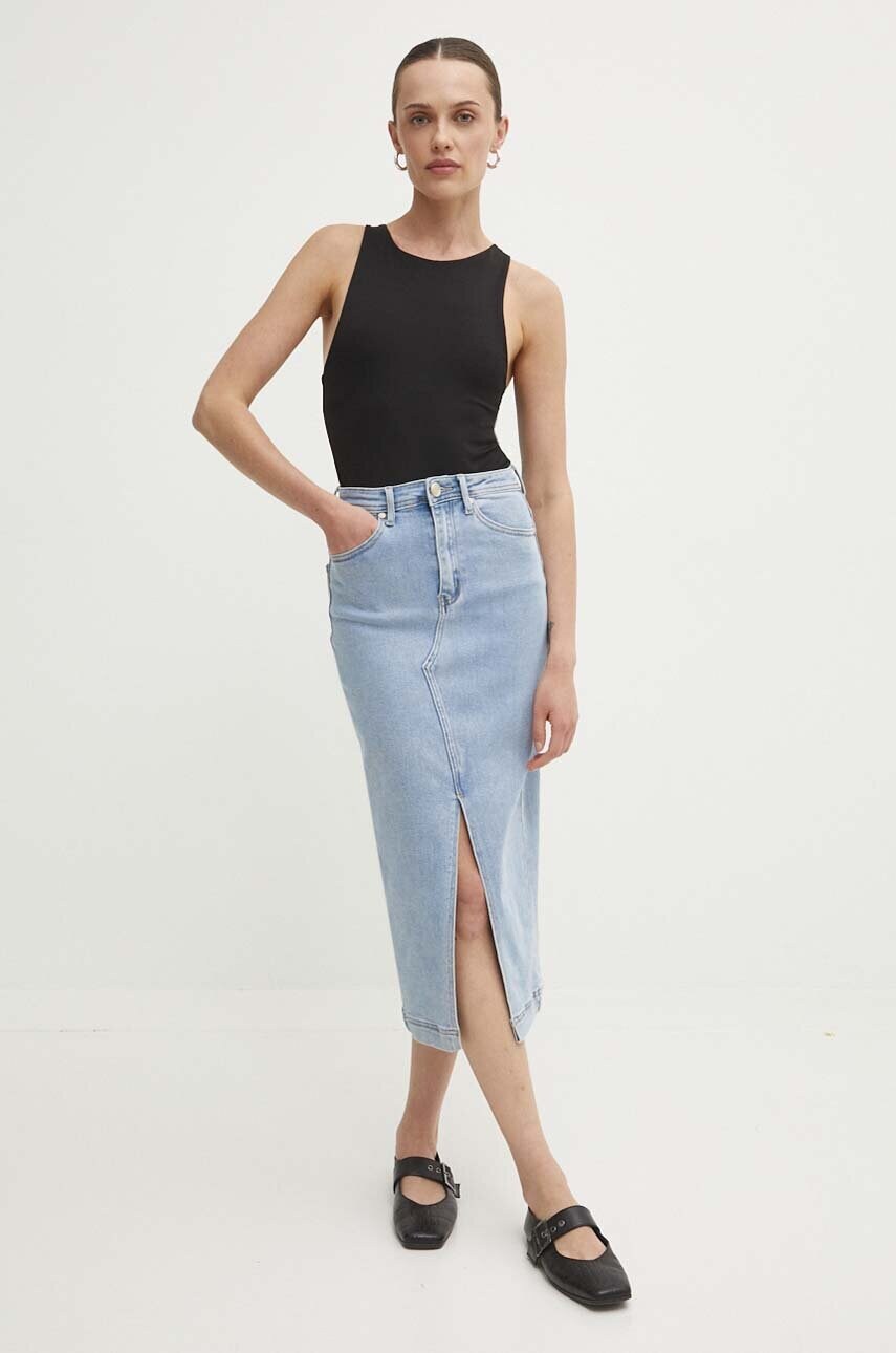 Answear Lab fustă din denim midi, creion