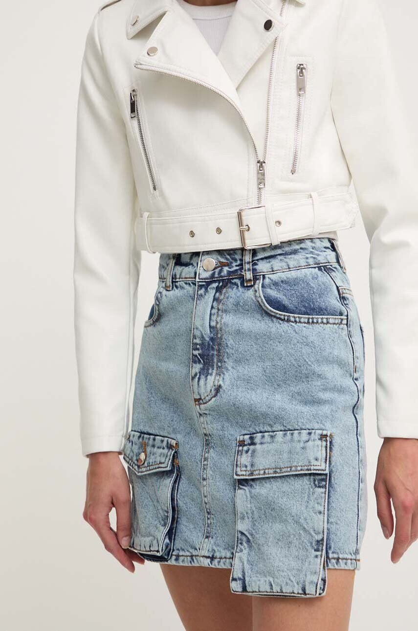 Answear Lab fusta din denim mini, dreapta