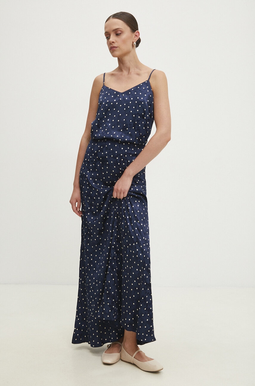 Answear Lab fustă culoarea albastru marin, maxi, evazati