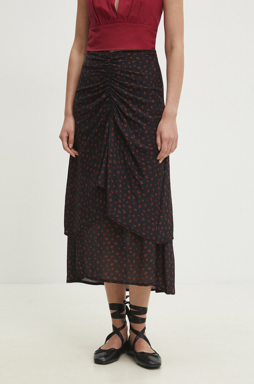 Answear Lab fustă culoarea negru, midi, creion