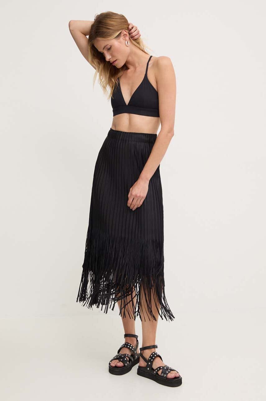 Answear Lab fustă culoarea negru, midi, creion