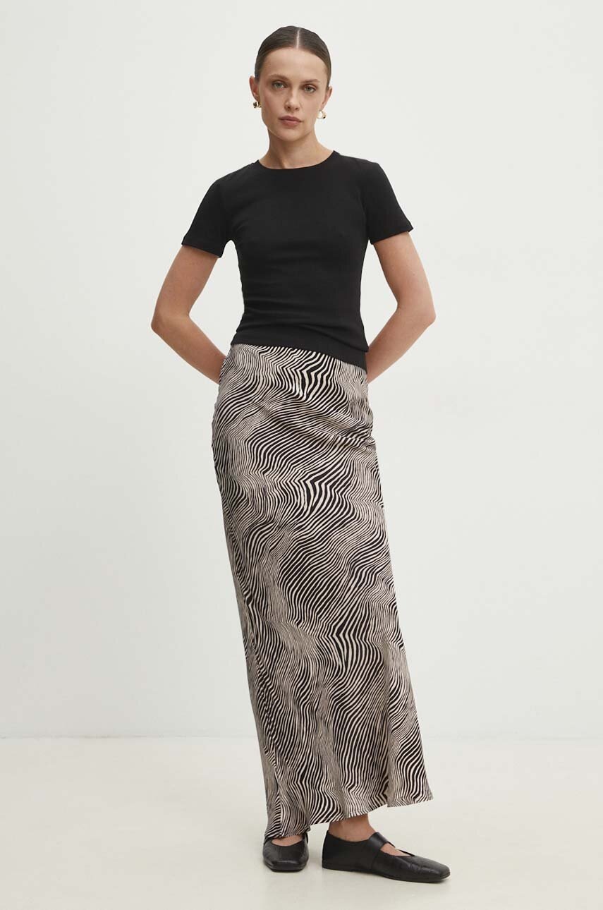 Φούστα Answear.LAB χρώμα: καφέ φωτογραφία