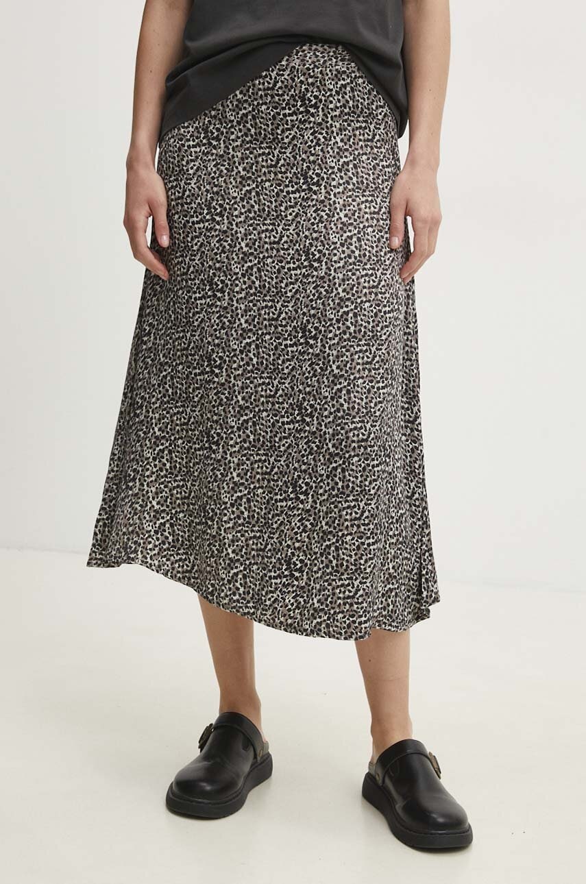 Answear Lab fustă culoarea negru, midi, evazati