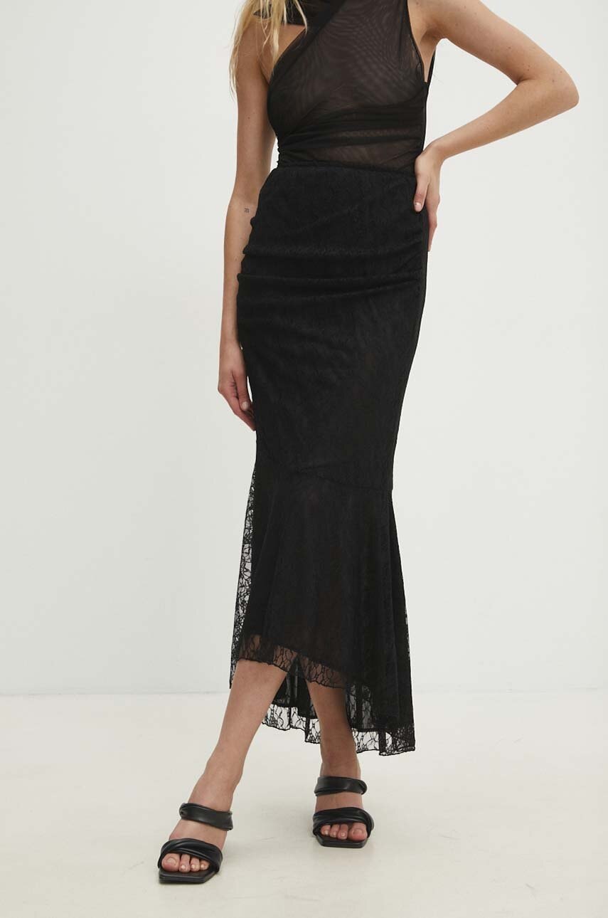 Answear Lab fusta culoarea negru, maxi, creion Answear Lab fusta culoarea negru, maxi, creion