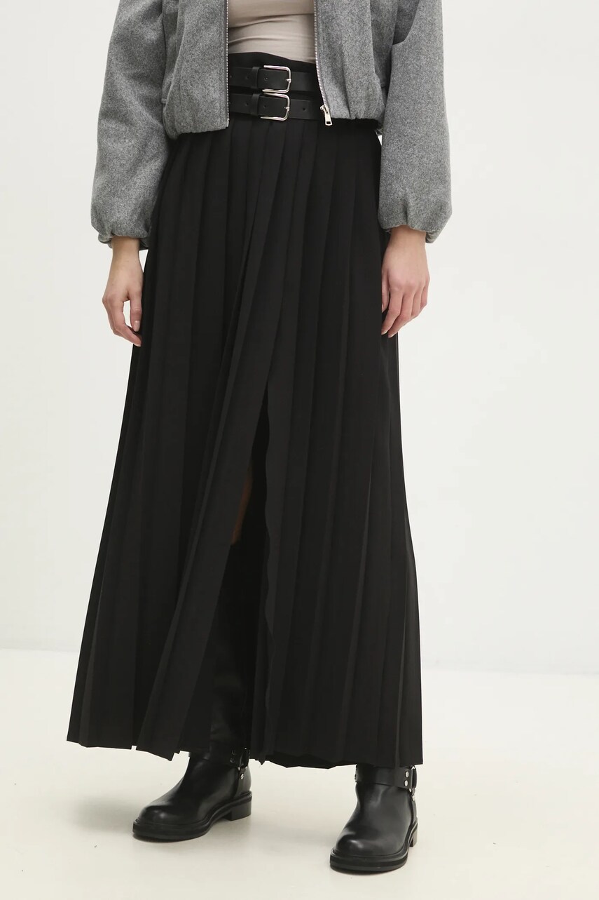 Answear Lab fustă culoarea negru, midi, evazati
