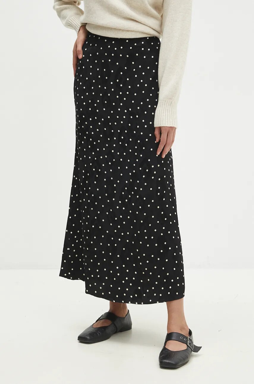 Answear Lab fustă culoarea negru, midi, evazati