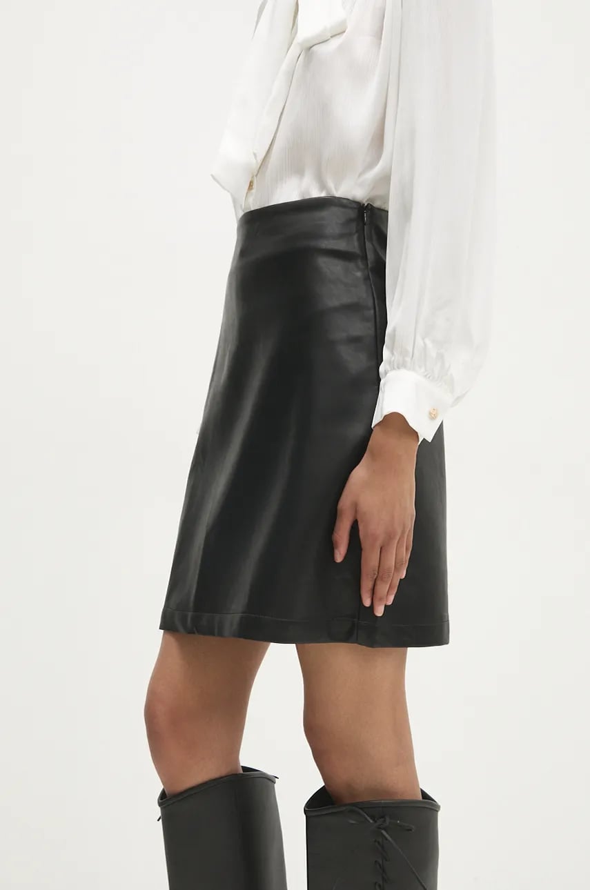 Answear Lab fusta culoarea negru, mini, drept Answear Lab fusta culoarea negru, mini, drept