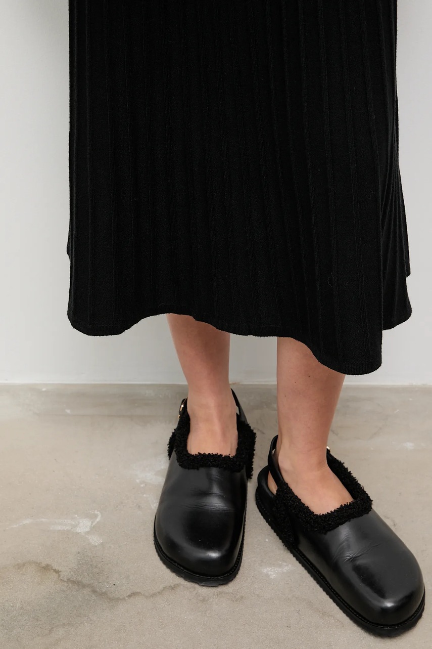 Φούστα κασμίρ Answear.LAB χρώμα: μαύρο φωτογραφία