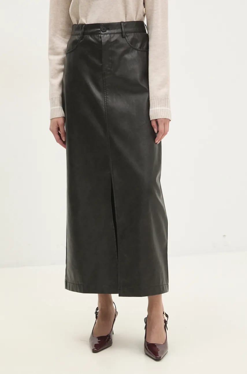 Answear Lab fustă culoarea maro, maxi, creion