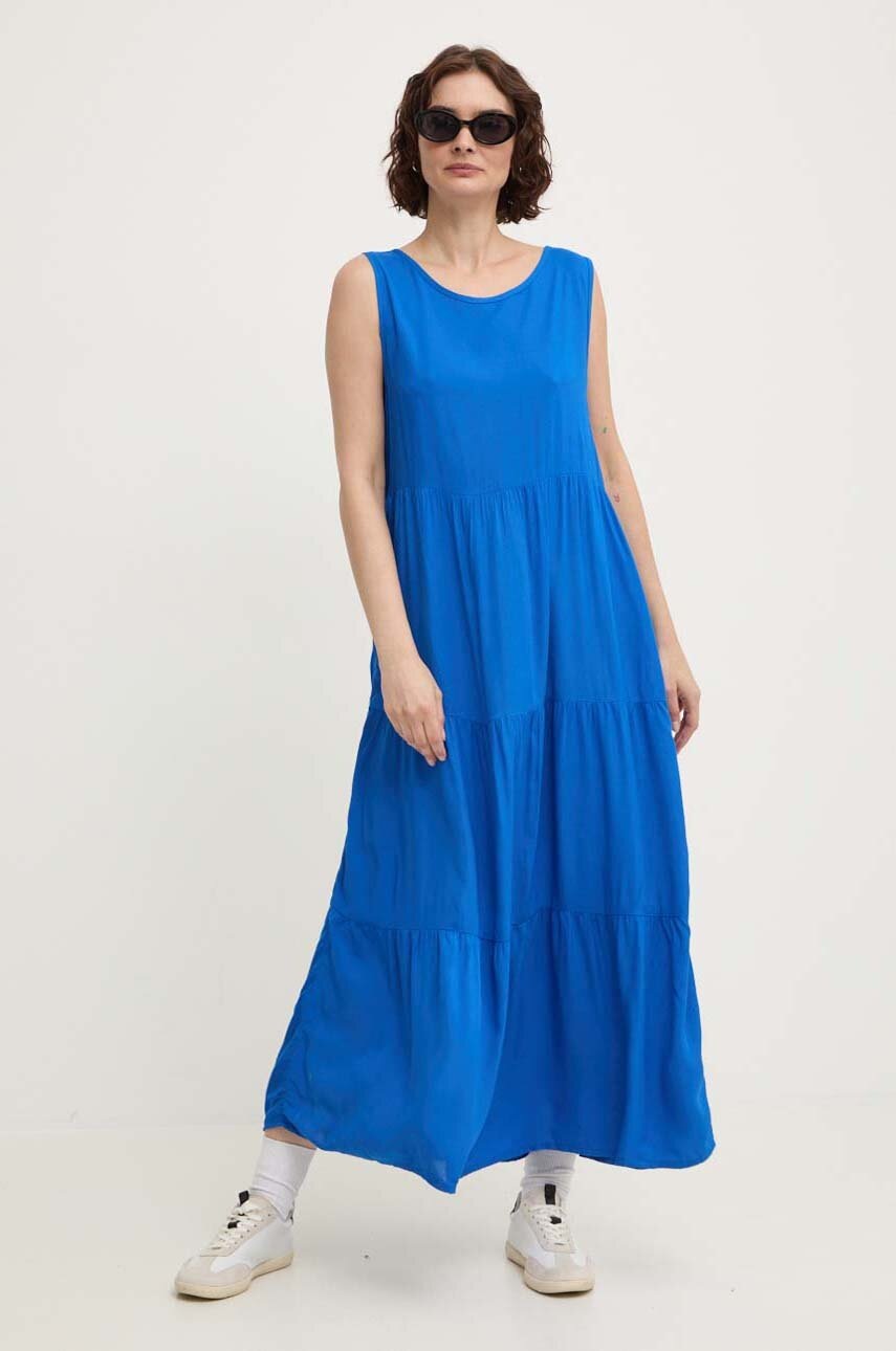 

Рокля Answear Lab в синьо дълга разкроена, Син