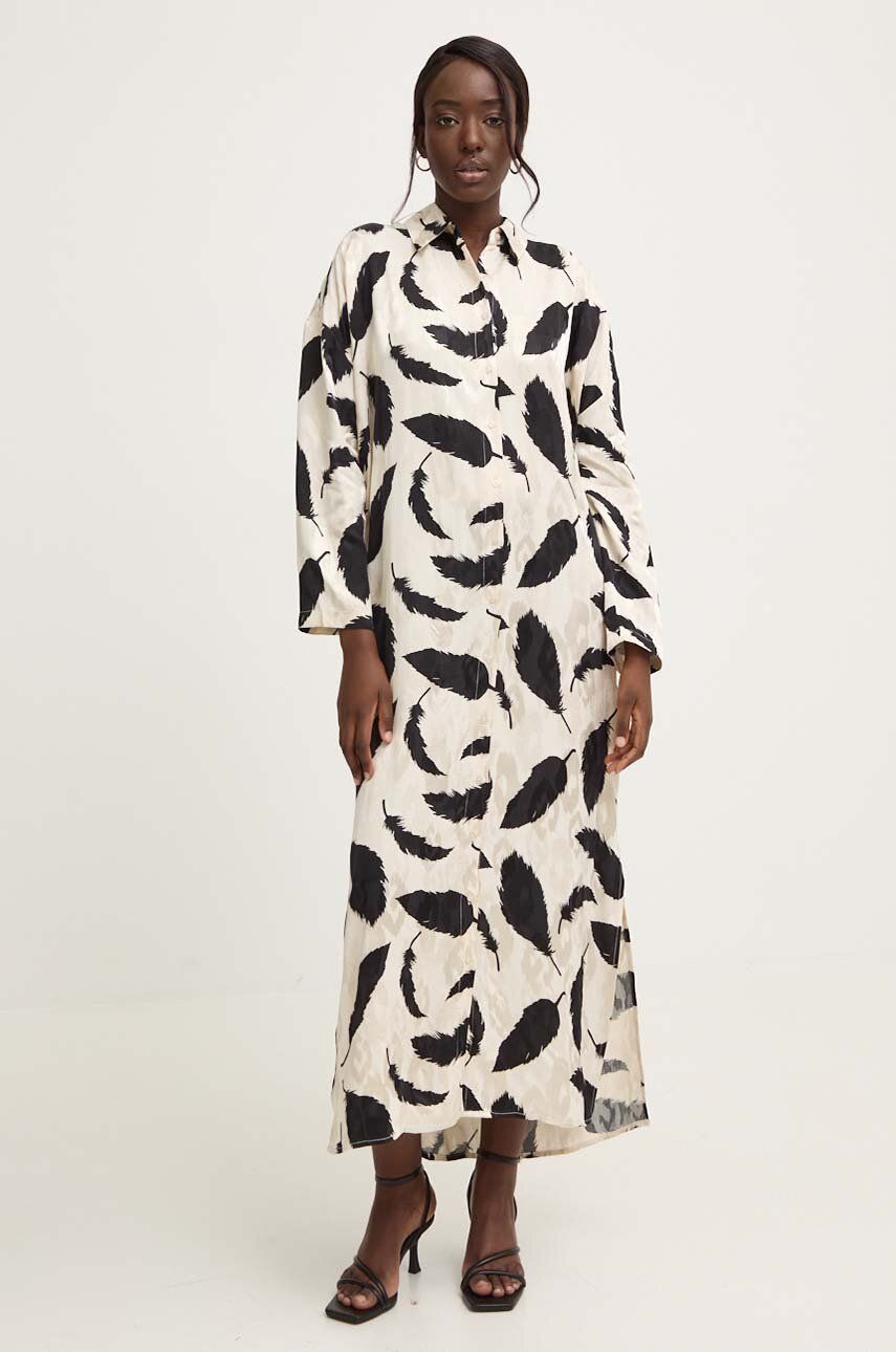 Answear Lab rochie culoarea bej, midi, oversize