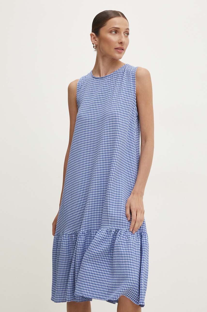 

Рокля Answear Lab в синьо къса разкроена, Син