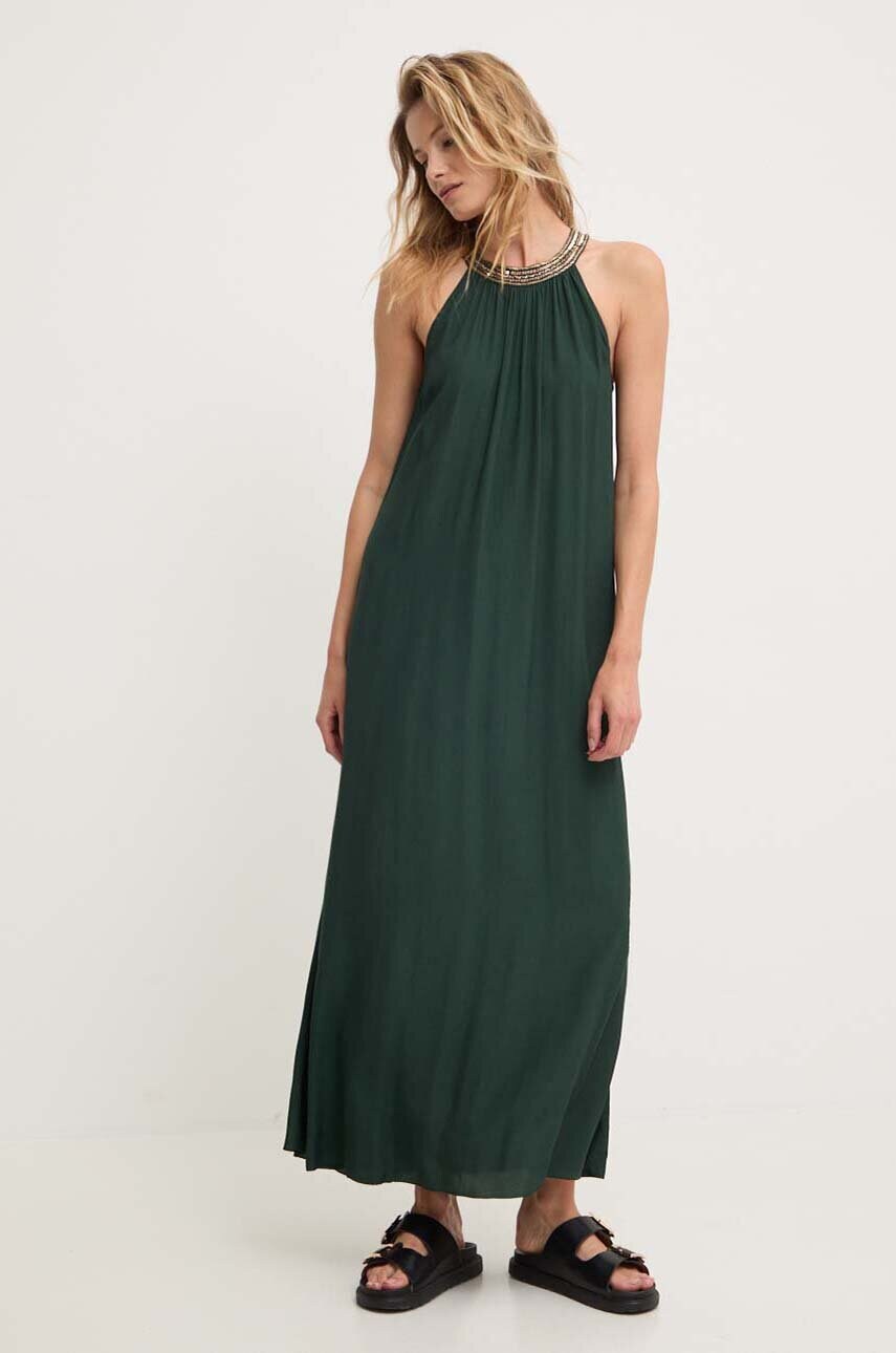 Answear Lab rochie culoarea verde, maxi, evazati