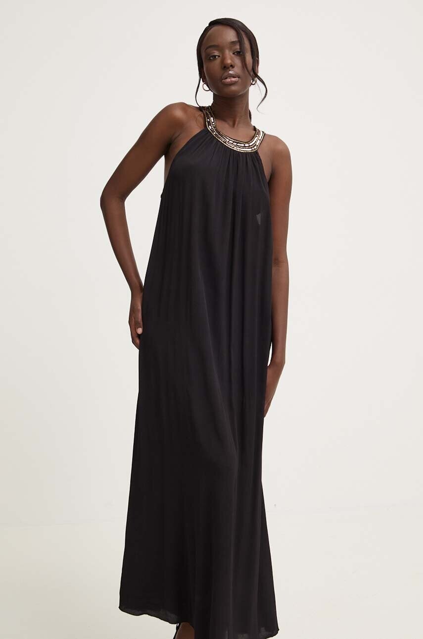 Answear Lab rochie culoarea negru, maxi, evazată