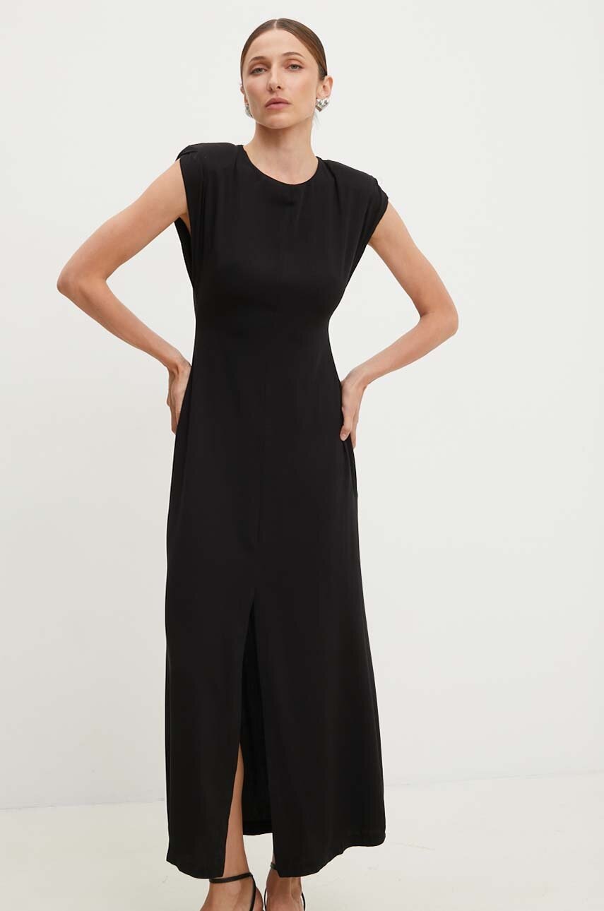 Answear Lab rochie culoarea negru, midi, dreaptă