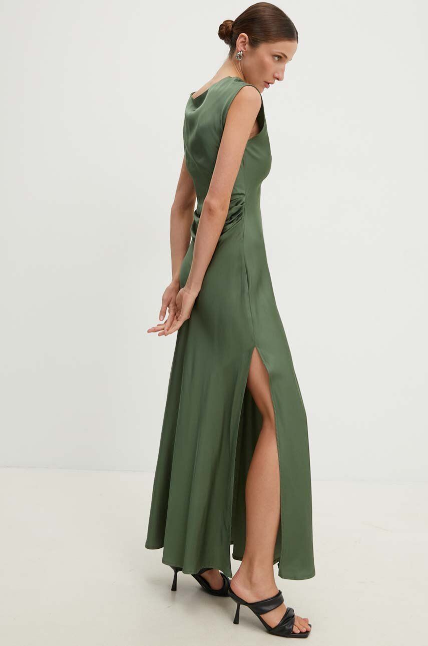 Answear Lab rochie culoarea verde, maxi, evazati