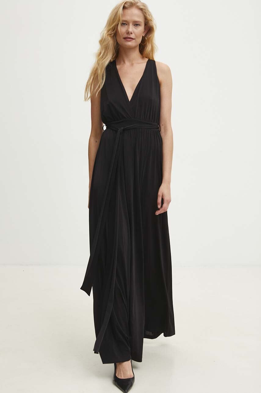 Answear Lab rochie culoarea negru, maxi, evazati