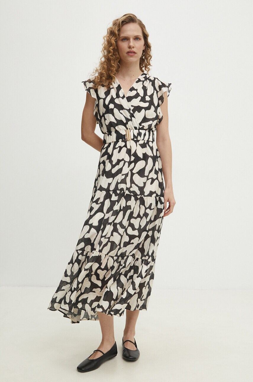 Answear Lab rochie culoarea negru, maxi, evazati