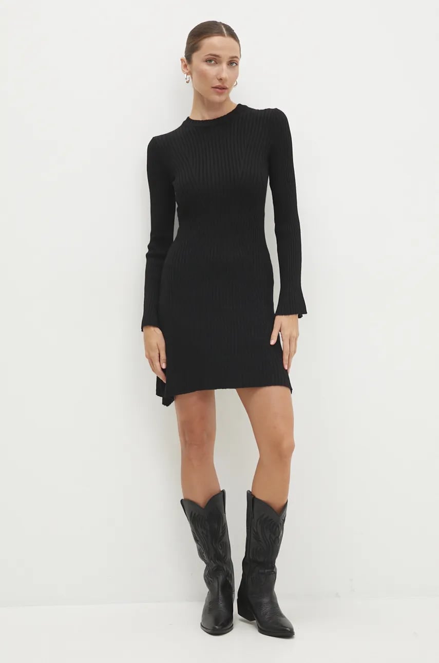 Answear Lab rochie culoarea negru, mini, evazati