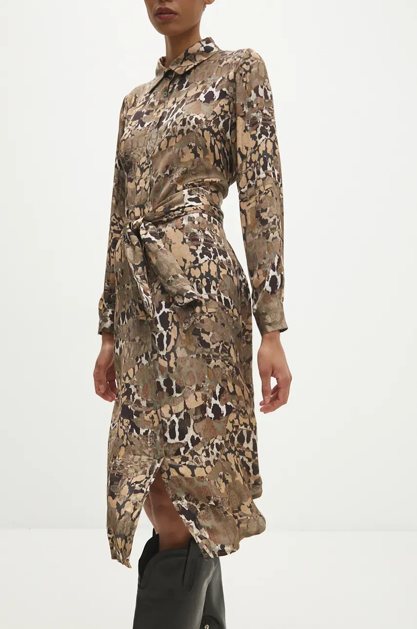 Answear Lab rochie culoarea verde, mini, evazată