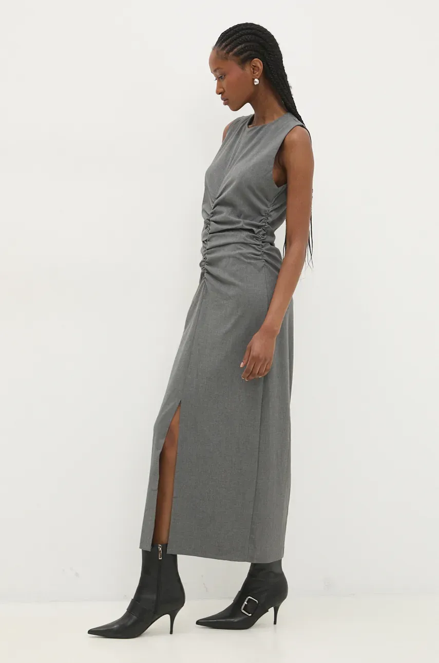 Answear Lab rochie culoarea gri, maxi, mulată