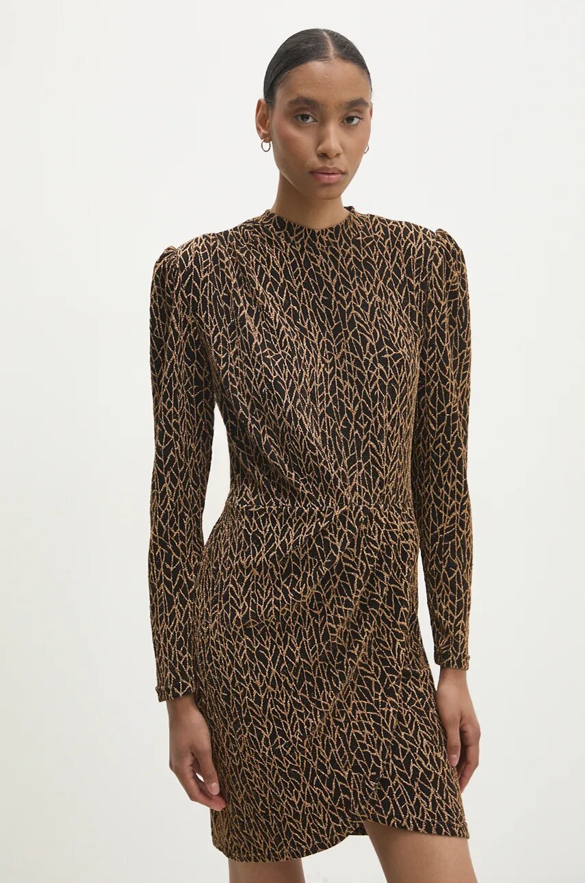 Answear Lab rochie culoarea bej, mini, mulată