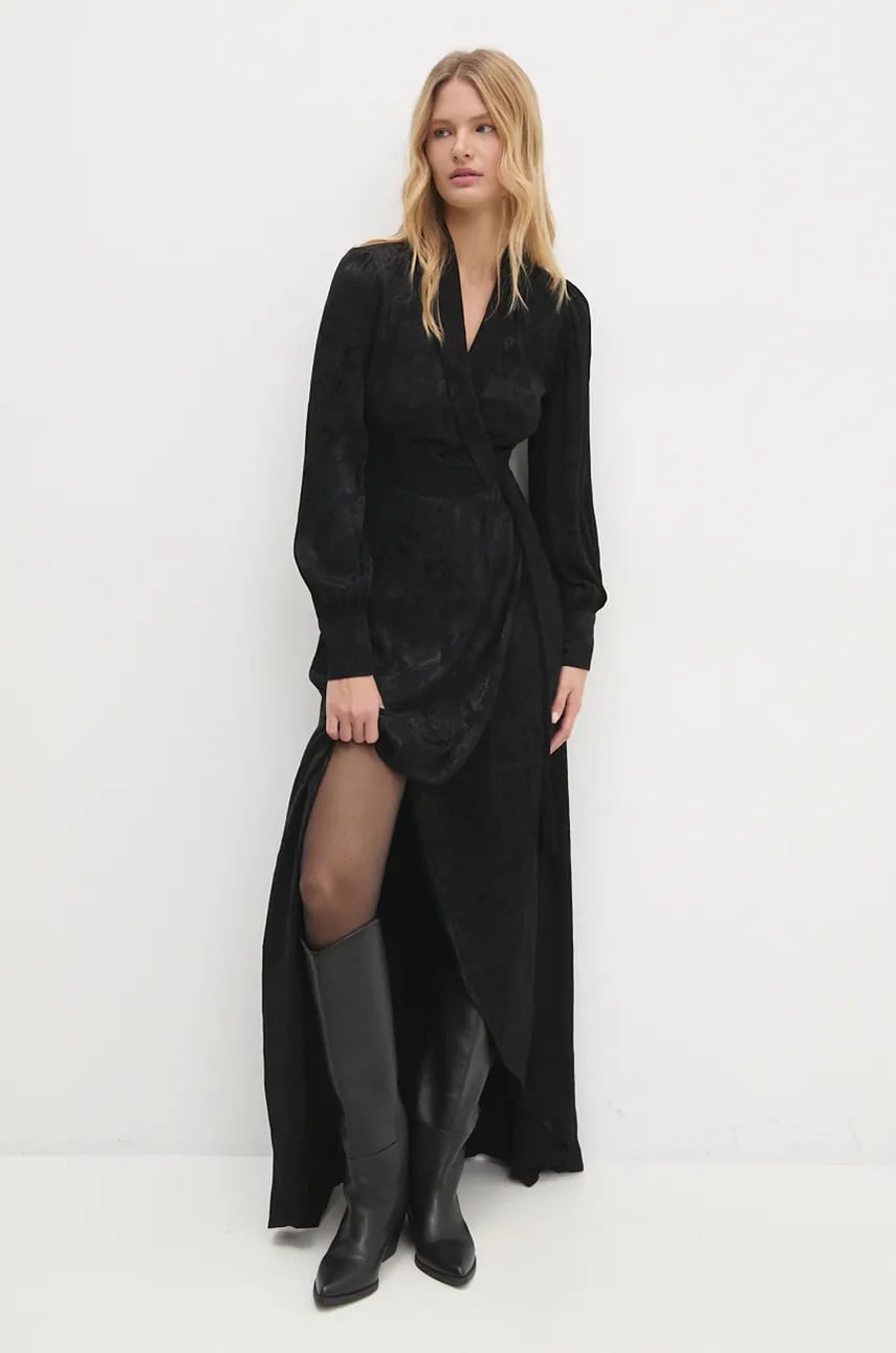 Answear Lab rochie culoarea negru, maxi, evazată