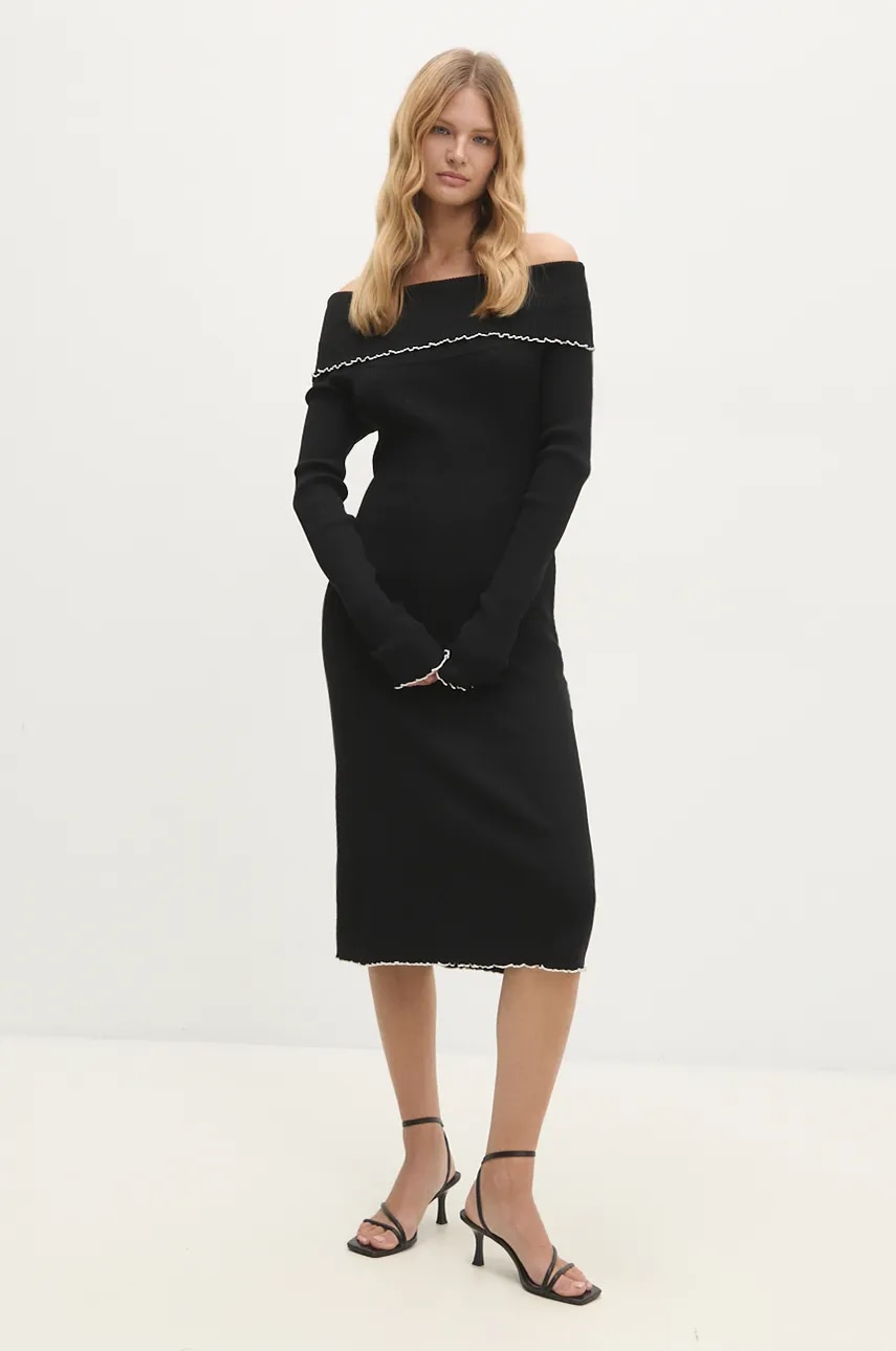 Answear Lab rochie culoarea negru, mini, mulată