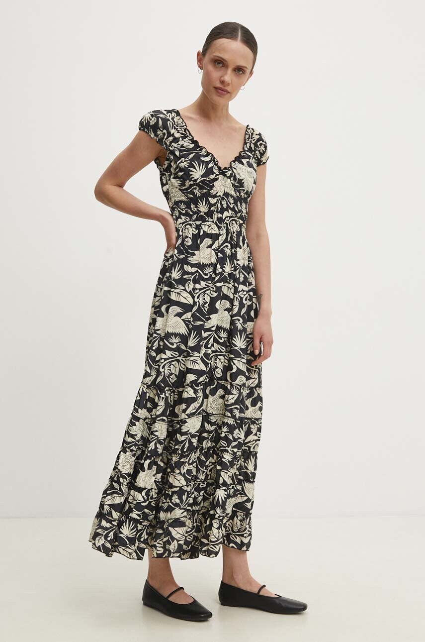 Answear Lab rochie culoarea negru, maxi, evazată
