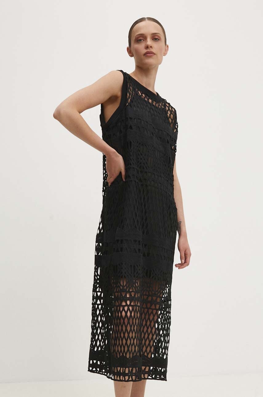 Answear Lab rochie culoarea negru, maxi, dreaptă