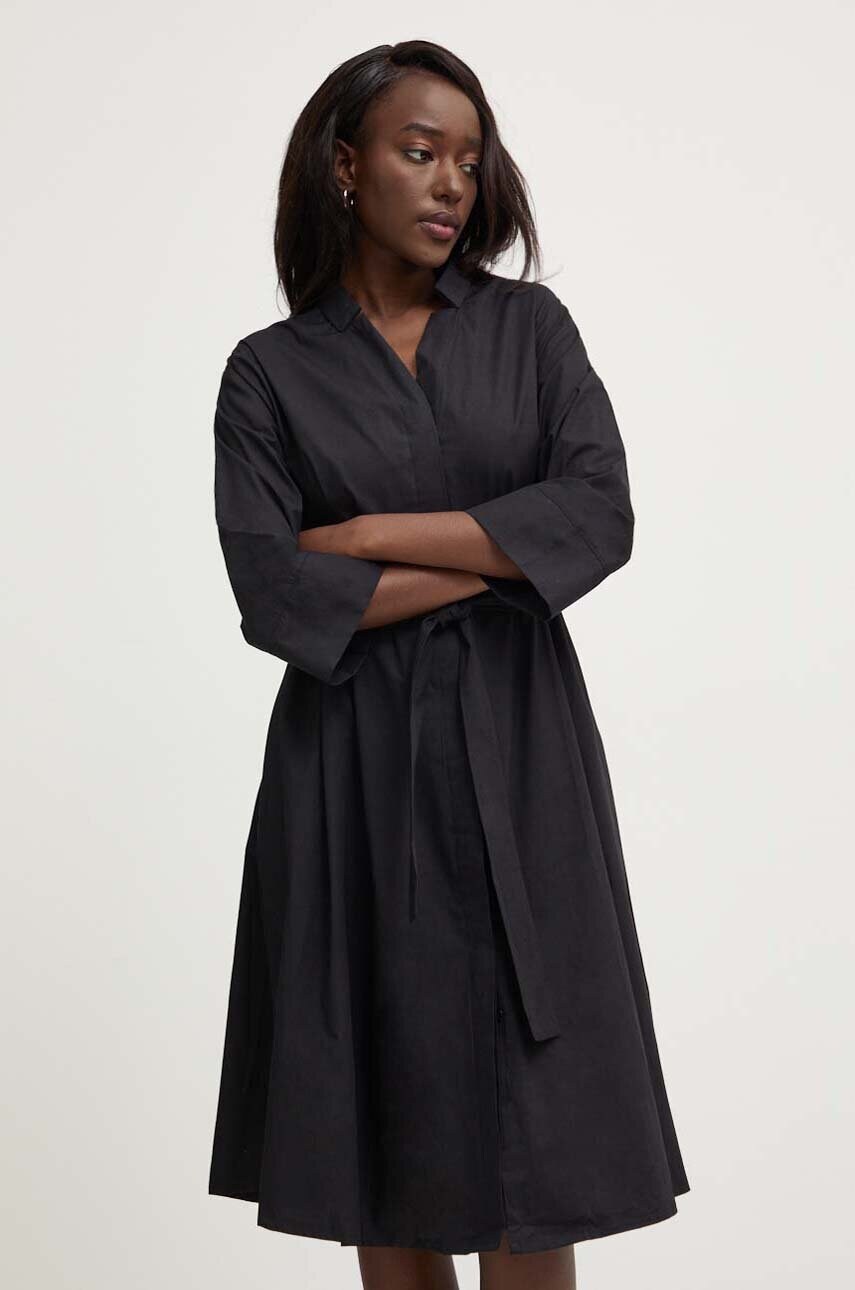 Бавовняна сукня Answear Lab колір чорний mini oversize