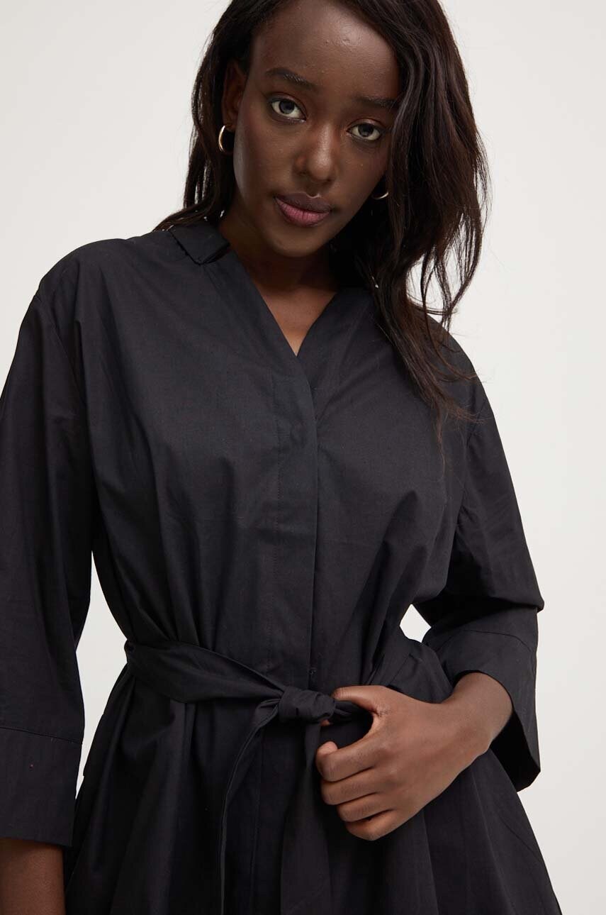 Бавовняна сукня Answear Lab колір чорний mini oversize