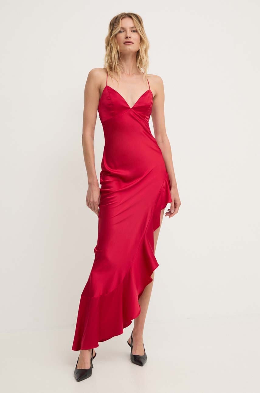 Answear Lab rochie culoarea rosu, maxi, mulata Answear Lab rochie culoarea rosu, maxi, mulata