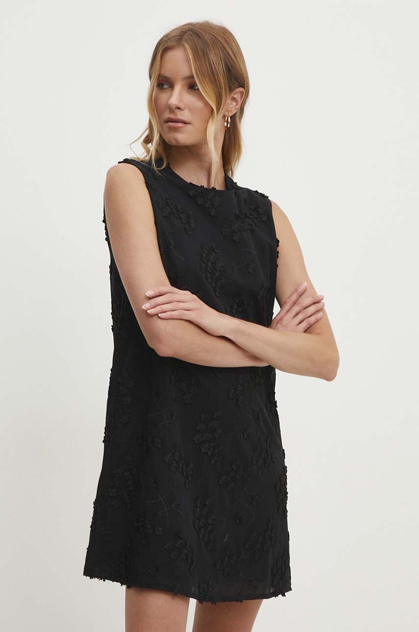 Answear Lab rochie culoarea negru, mini, evazati Answear Lab rochie culoarea negru, mini, evazati