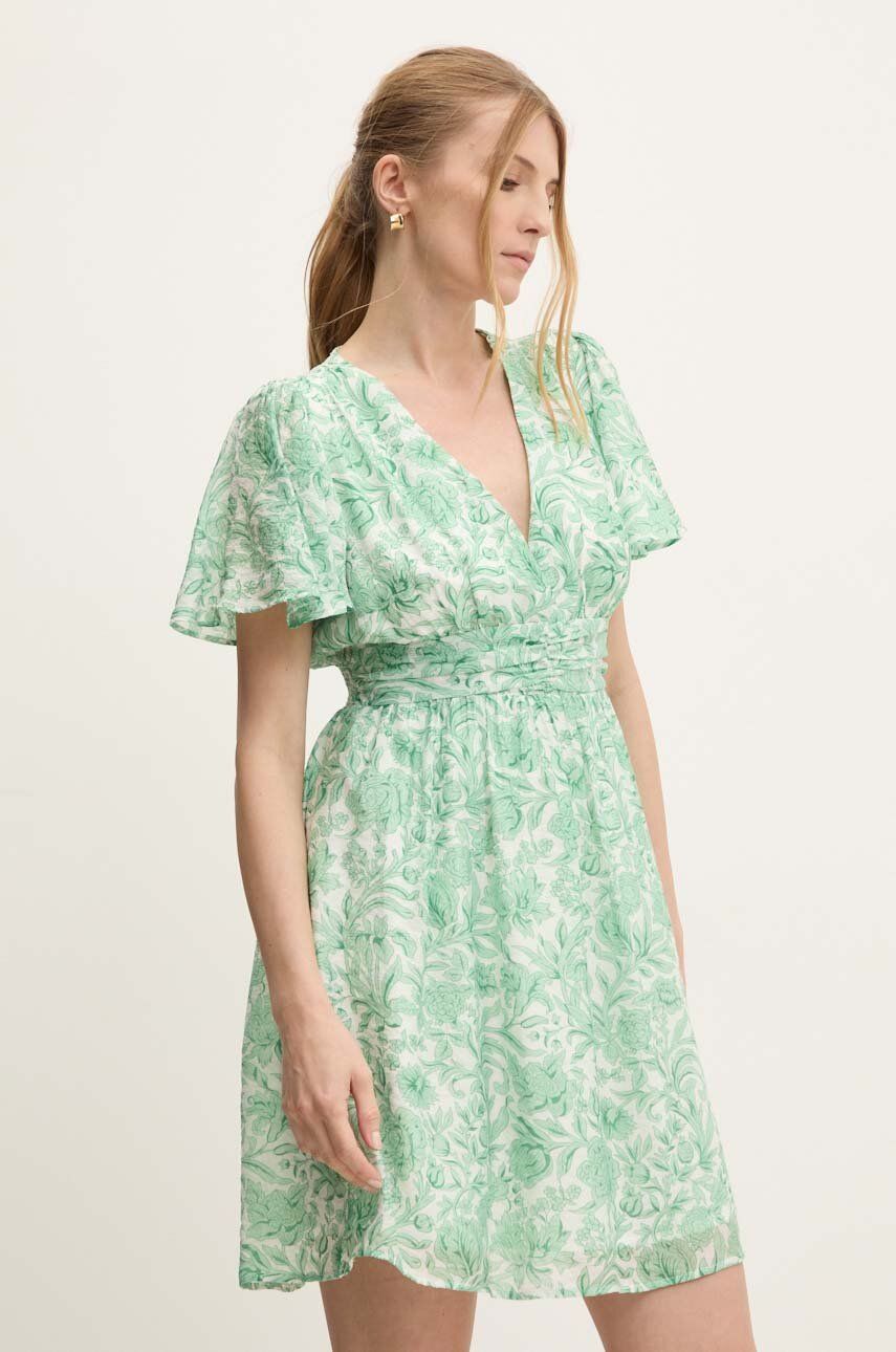 Answear Lab rochie culoarea verde, mini, evazată