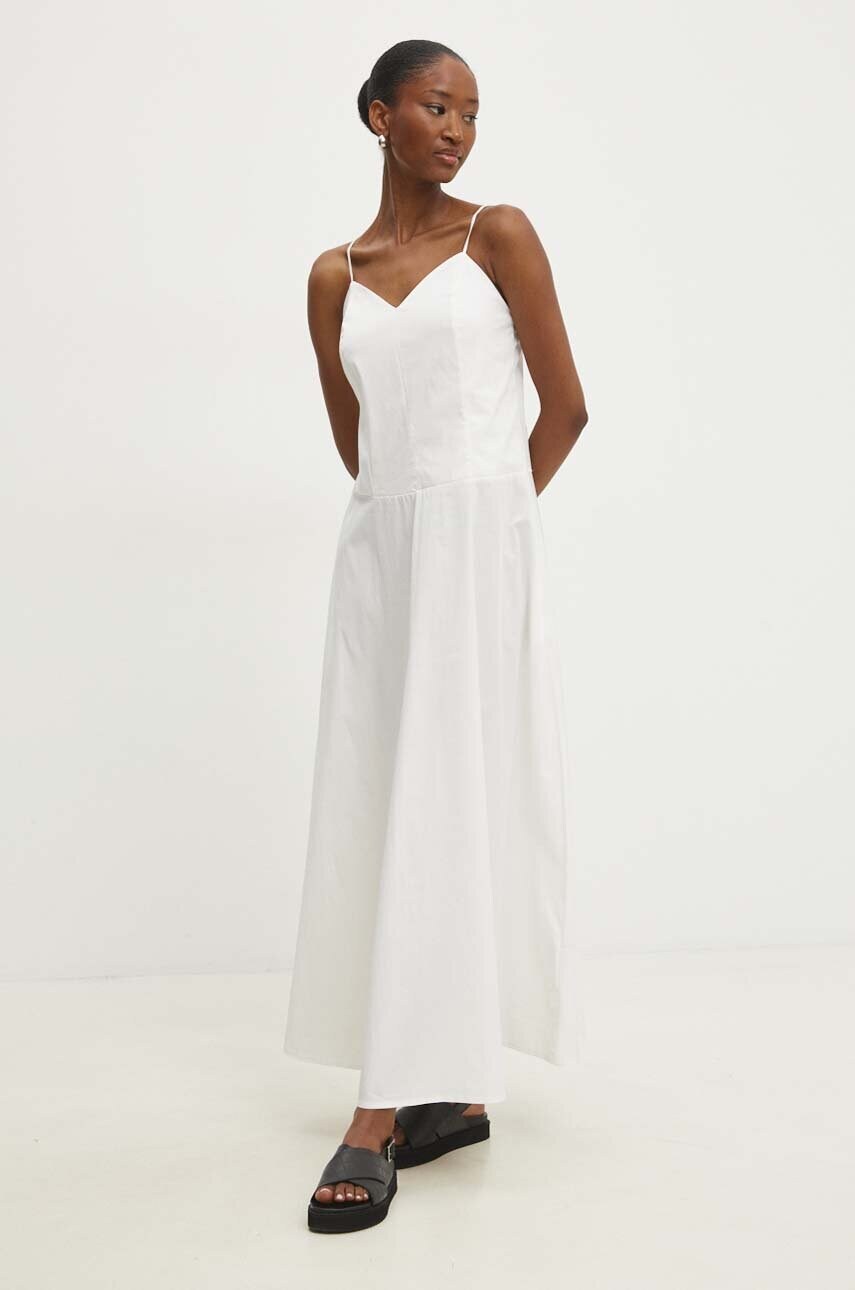 Answear Lab rochie culoarea alb, maxi, evazată