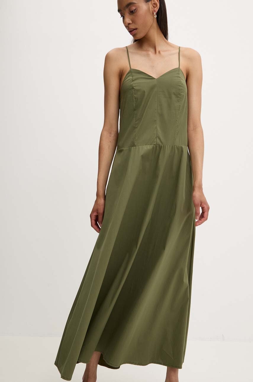 Answear Lab rochie culoarea verde, maxi, evazati