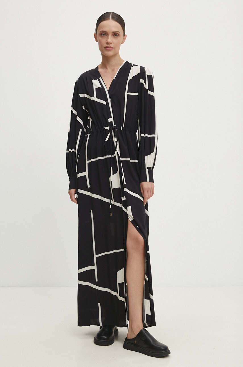 Answear Lab rochie culoarea negru, maxi, dreaptă