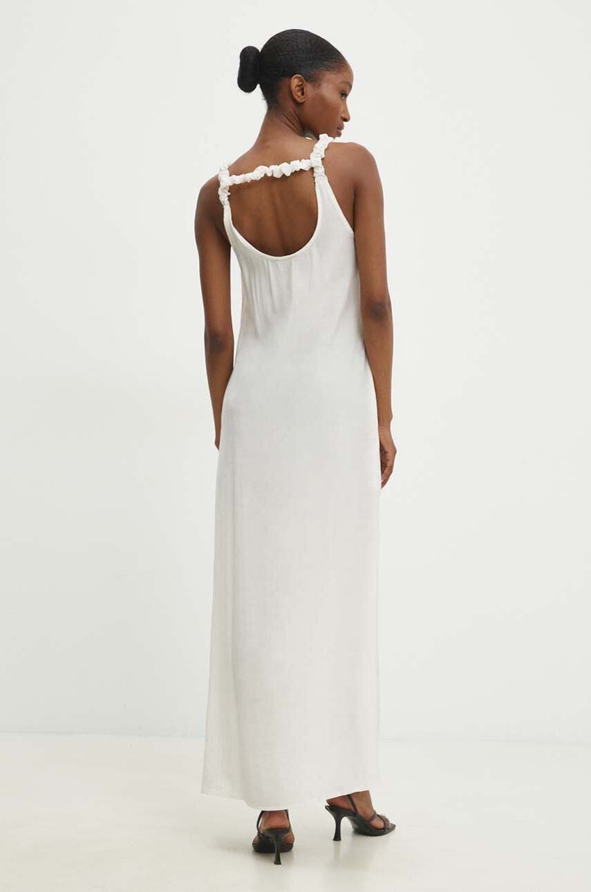 Answear Lab rochie culoarea alb, maxi, evazată - 0 | YEO
