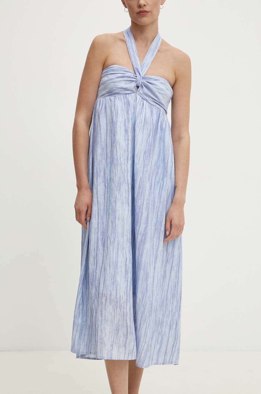 Answear Lab rochie din in midi, evazată