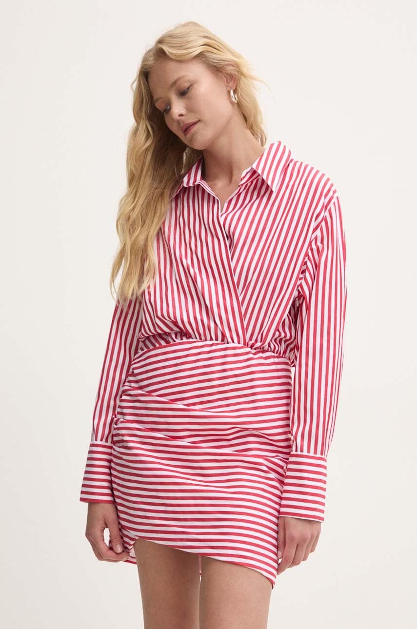 Answear Lab rochie culoarea rosu, mini, evazată
