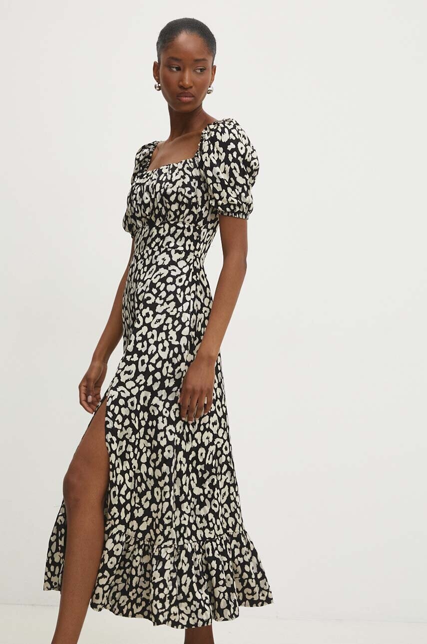 Answear Lab rochie culoarea negru, maxi, evazati