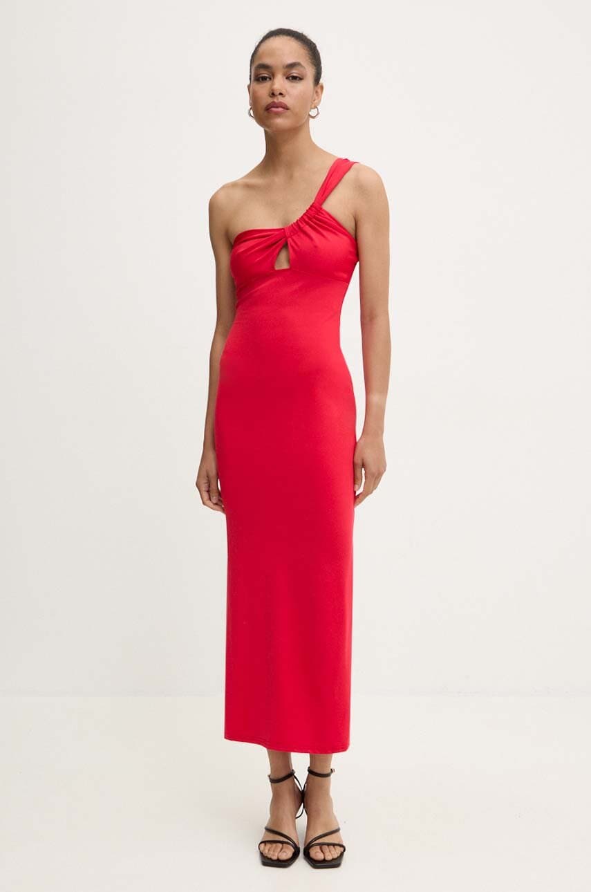 Answear Lab rochie culoarea rosu, maxi, mulata Answear Lab rochie culoarea rosu, maxi, mulata