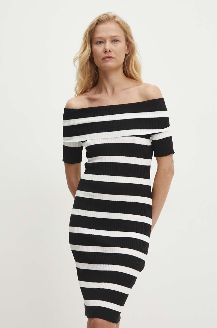 Answear Lab rochie culoarea negru, mini, mulată