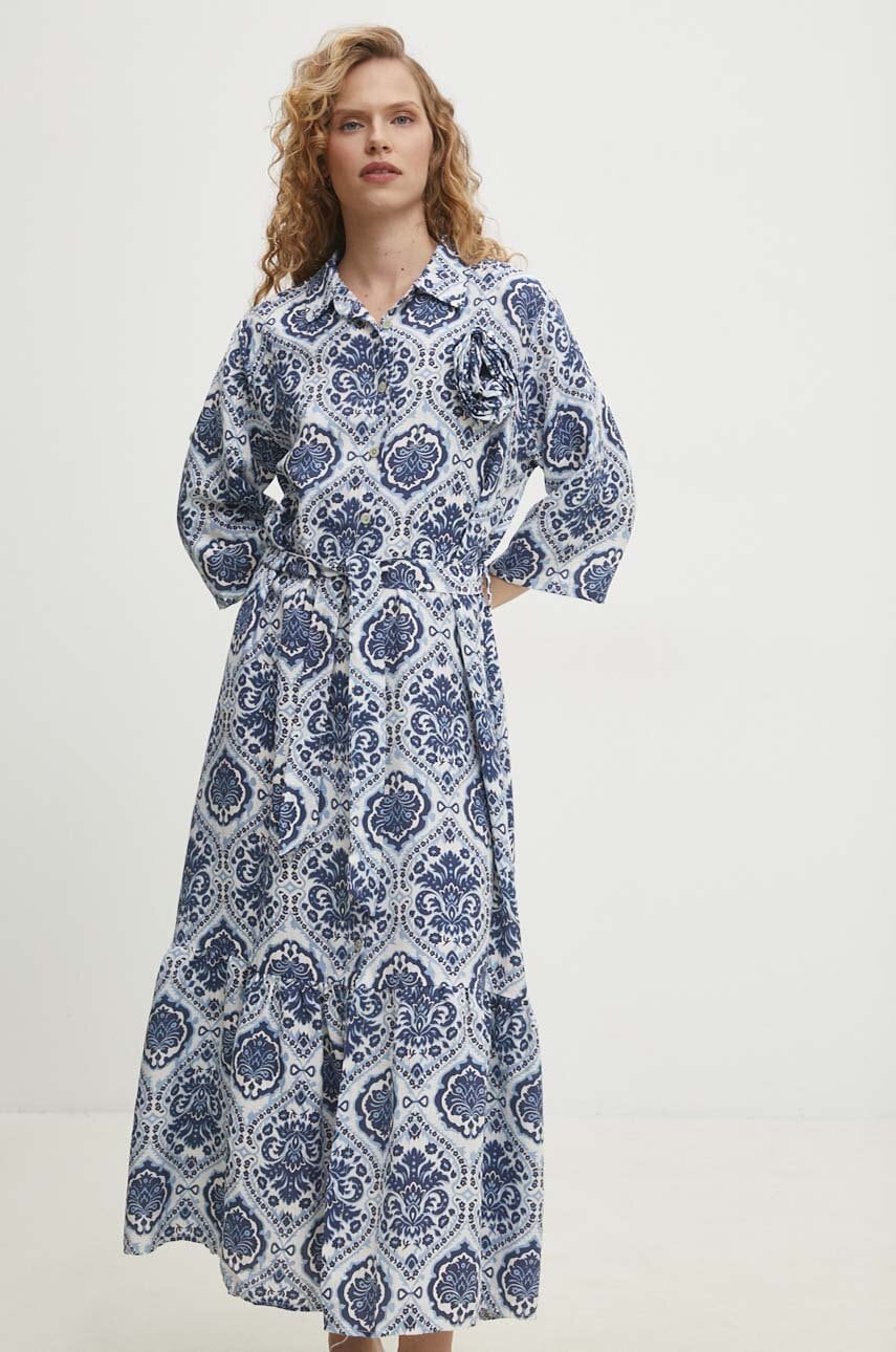 Answear Lab rochie din in maxi, evazată