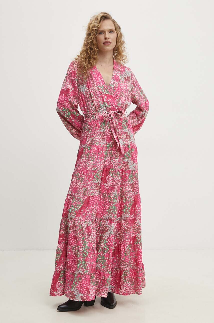 Answear Lab rochie culoarea roz, maxi, evazati