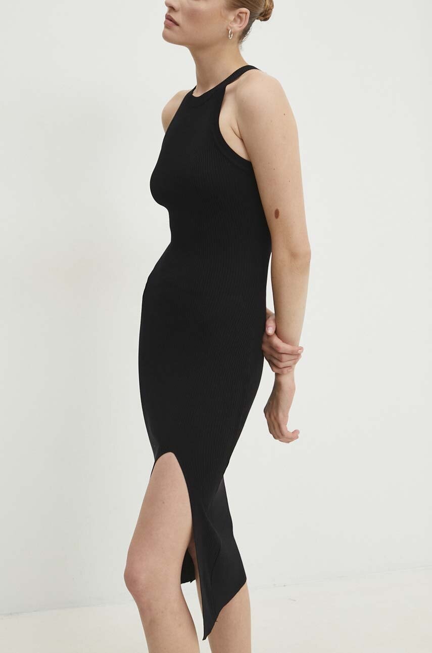 Answear Lab rochie culoarea negru, maxi, mulată